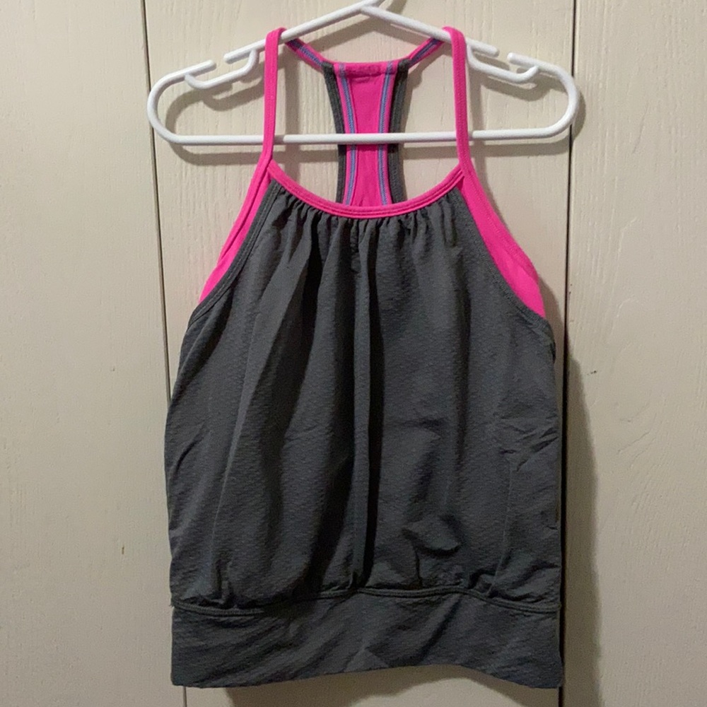 Ivivva Grey & Hot Pink Double Dutch Tank Top